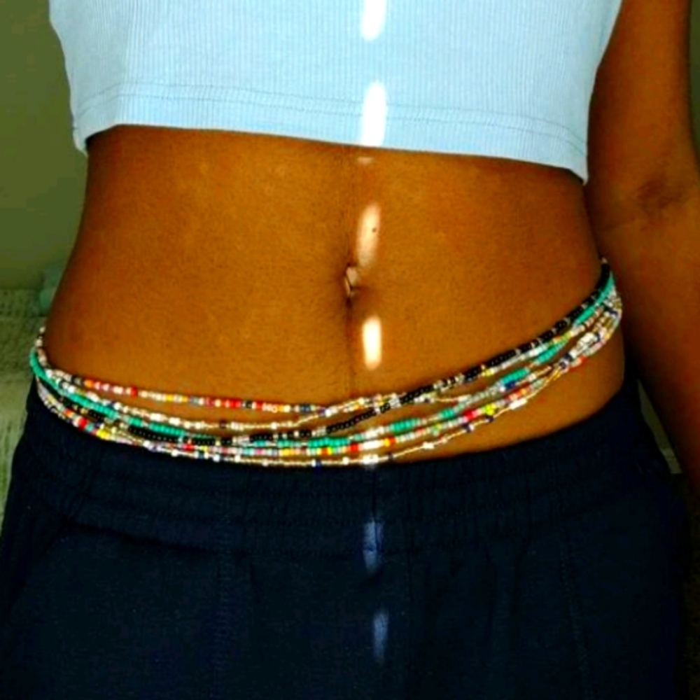 Women's 3pc Set Waist Beads - Picture 6 of 7